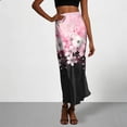 thumbnail image 2 of Turilly Summer Skirts for Women High Waist Satin Pencil Midi Skirt Slim Fit Office Business Casual Skirt, 2 of 7
