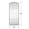 thumbnail image 4 of MAYEERTY 67"x28" Arched Full Length Mirror Iron Framed Window Mirror,Black, 4 of 5
