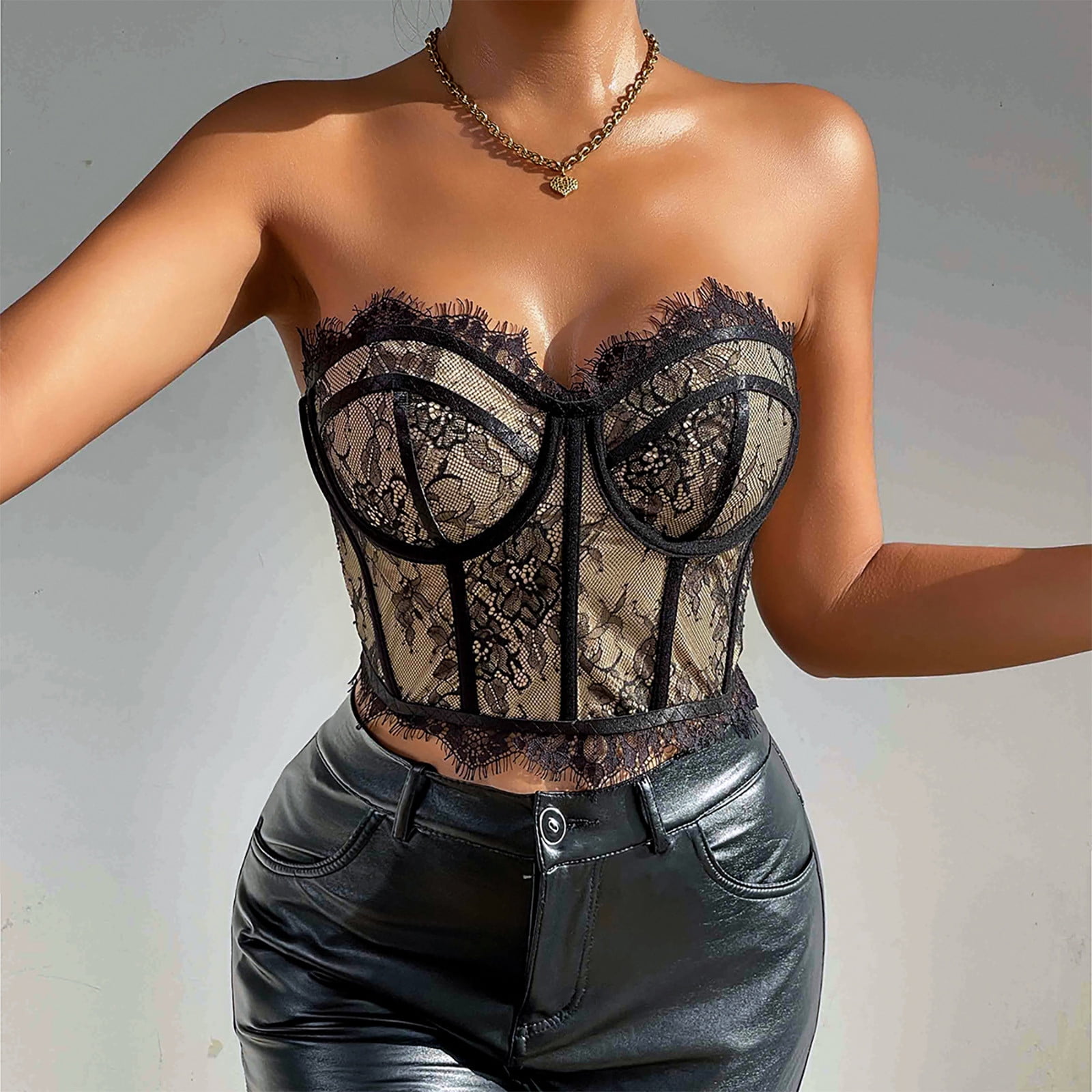 sheer corset top