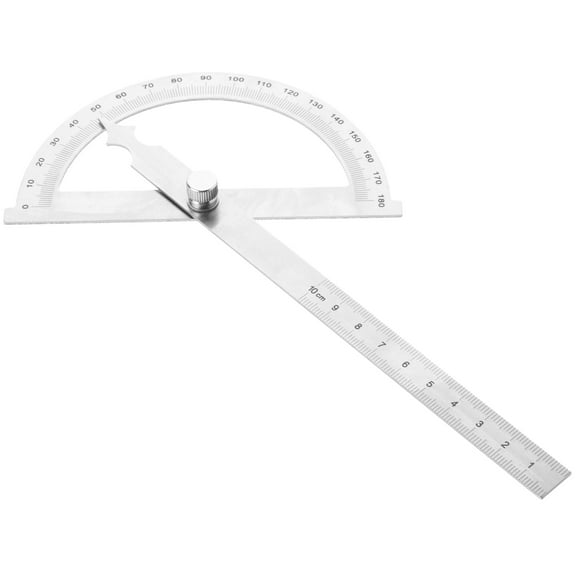 UPOUART Metal Protractor with Adjustable Arm for Accurate Woodworking Measurement and Angle Layout Tool