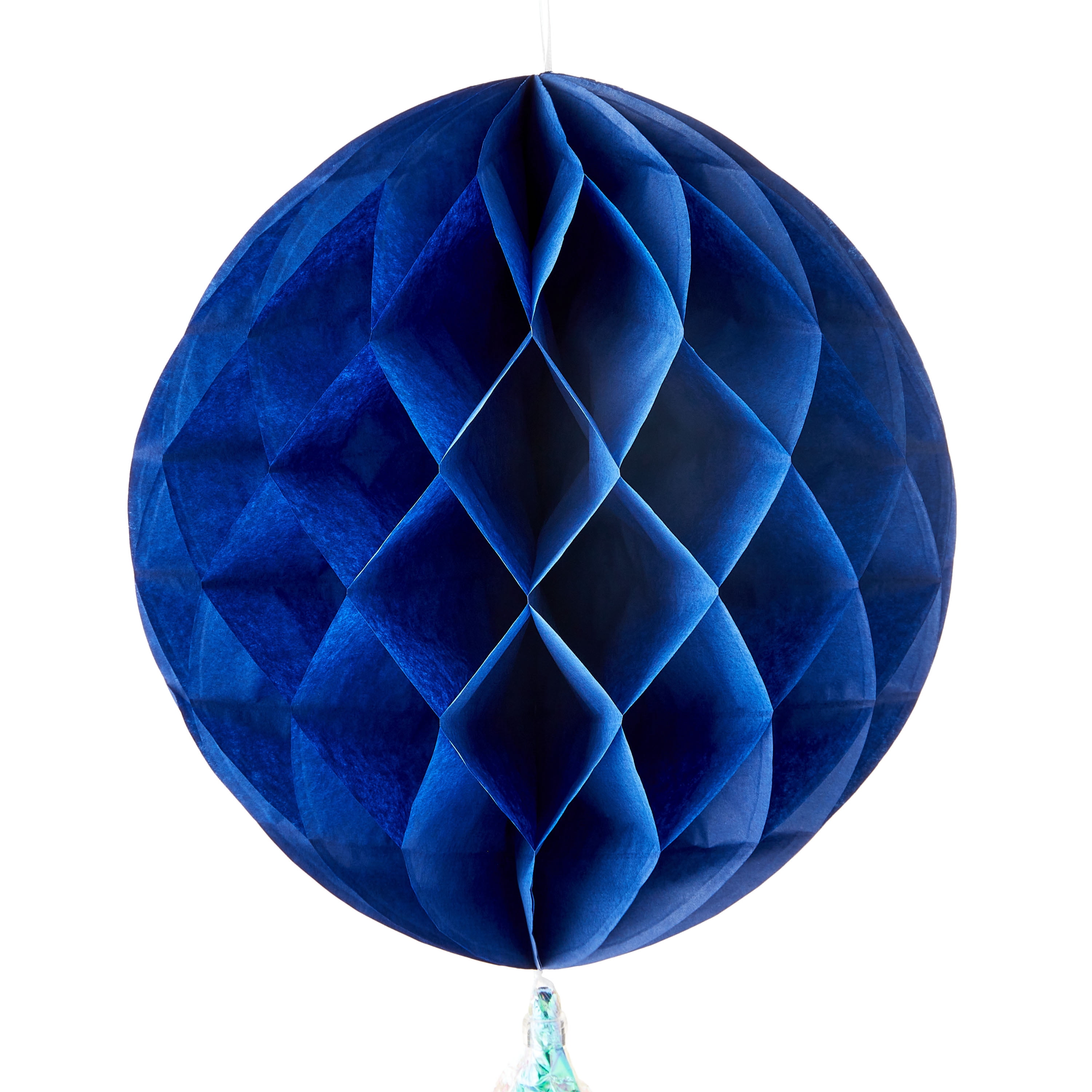 Dark Blue Honeycomb Ball Party Decoration, 10", by Way to Celebrate