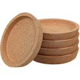 thumbnail image 1 of 26-27 5 Pcs Cork Coaster Compatible Beverage Coasters, Heat-resistant Water Reusable Natural Round Coasters Compatible, 1 of 5