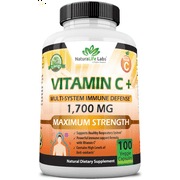 Vitamin C 1,700 MG with Vitamin D3, Zinc, Elderberry, Ginger Root - 100 V Caps