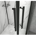 thumbnail image 3 of Dreamwerks Monaco 36x36x75 Round Shower Enclosure, Clear Glass Panels, Black Frame, Door, Base, and Walls, 3 of 11