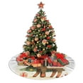 thumbnail image 5 of Christmas Tree Skirt 36" Merry Christmas Deer Holiday Decor (21) Xmas Tree Skirts Mat for New Year Holiday Christmas Party Decorations, 5 of 5