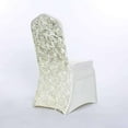 thumbnail image 6 of Efavormart 20 PCS Ivory Satin Rosette Spandex Stretch Banquet Chair Cover, Fitted Chair Cover, 6 of 11