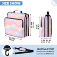thumbnail image 3 of Zipper Binder with Shoulder Strap 2 inch 3 Ring Waterproof File Folder Organizer Bag 500 Sheet Cute Stars and Pink Clouds, 3 of 8