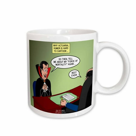 

3dRose Dracula looks into Life Insurance and his actuarial force of mortality Ceramic Mug 15-ounce