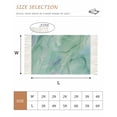 thumbnail image 2 of Teal Blue Marble Kitchen Runner Rug 2x6 Bedside Rug with Tassel Cotton Woven Throw Rugs Washable Hallway Runner Rugs Abstract Art Turquoise Marble Floor Carpet for Bedroom Bathroom Living Room, 2 of 5