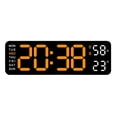 thumbnail image 3 of Reloj despertador digital multiusos con pantalla de temperatura para el hogar, moderno y digital. Luz naranja, 3 of 9
