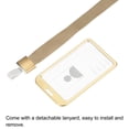 thumbnail image 4 of Uxcell 9.5x5.8cm Vertical Aluminum Badge Holder with Metal Hook Lanyard Gold Tone, 4 of 7