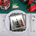 thumbnail image 6 of Luoshdecor Christmas Paper Napkin,16 Pcs Black Plaid Disposable Snow Forest Napkin for Winter Dinner Party Family Gatherings, 6 of 6