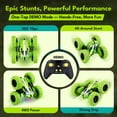 thumbnail image 5 of Threeking Remote Control Flip Stunt Car Double Sided Driving Toys Gifts, Durable RC Cars with Breathing Soft Lights for Boys Girls Ages 6-12, 5 of 6