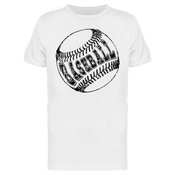 Hand Drawn. Baseball Ball T-Shirt Men -Image by Shutterstock, Male x-Large
