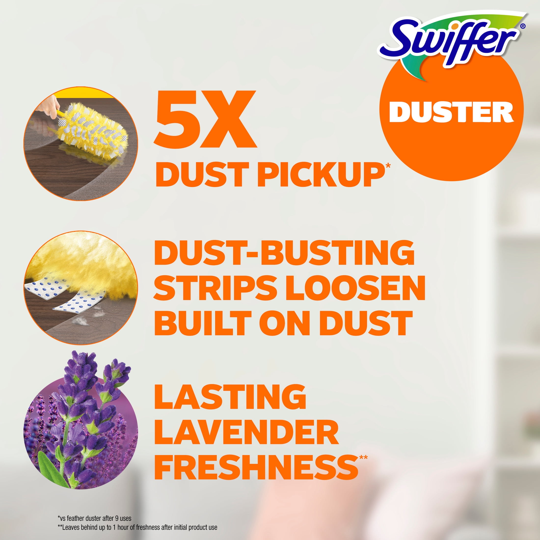 (2 pack) Swiffer Heavy Duty Duster Refill, Lavender 11 Count