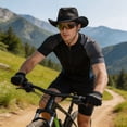 thumbnail image 6 of Dmlomu Mesh Cowboy Hat for Men, Breathable Mesh Wide Brim Sun Hat with Chin Strap, Summer Hat for Bike Riding Fishing Hiking Gardening Men Women, 6 of 7