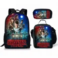 thumbnail image 4 of Stranger Things Mochila con estampado 3D, bolsa de almuerzo, estuche para lápices, conjunto de tres piezas, bolso de doble hombro para uso escolar y en viajes, 4 of 5