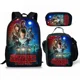 thumbnail image 4 of Stranger Things Mochila con estampado 3D, bolsa de almuerzo, estuche para lápices, conjunto de tres piezas, bolso de doble hombro para uso escolar y en viajes, 4 of 5