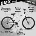 thumbnail image 5 of cubsala 26 Inch BMX Race Bike Trident Bicycles Beginner-Level to Advanced Riders with 2 Pegs Trick Cycling and Professional BMX Riding, White, 5 of 9