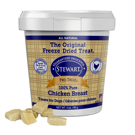 Stewart Pro-Treat Freeze Dried Chicken Breast Dog Treats, 3 oz. (Best Way To Freeze Chicken Breast)
