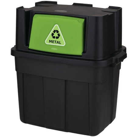 

Rubbermaid Black Stackable Recycling Bin 18-Gallon Plastic