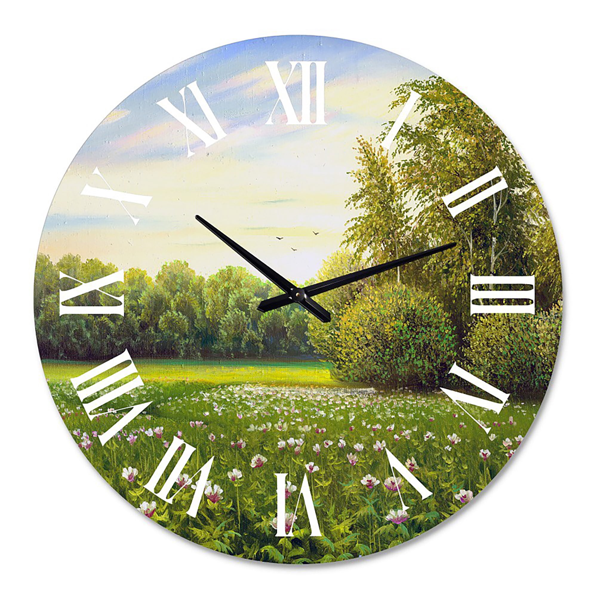 Designart 1 in Quartz Country Wall Clock