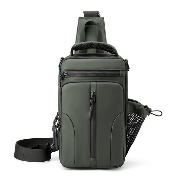 Nuevo bolso de pecho multifuncional para hombre, bolso de hombro de nailon, mochila pequeña de tela espacial impermeable