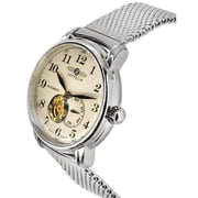 Zeppelin LZ 127 Graf Stainless Steel Open Heart Beige Dial Automatic 7666M5 Men's Watch