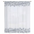 thumbnail image 2 of Blue Flower Sheer Curtains 84 Inches Long, Spring Modern Minimalist Country Floral Plant Light Filering Curtains, Breathable Simi Curtain Privacy Drapes for Living Room Bedroom Window Treatment, 2 of 9