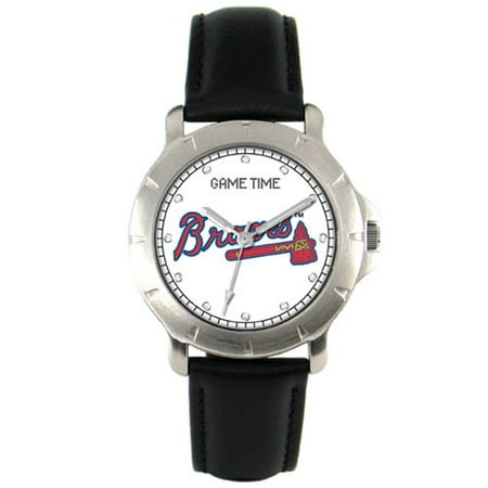 Atlanta Braves Mens Leather Band Players Watch