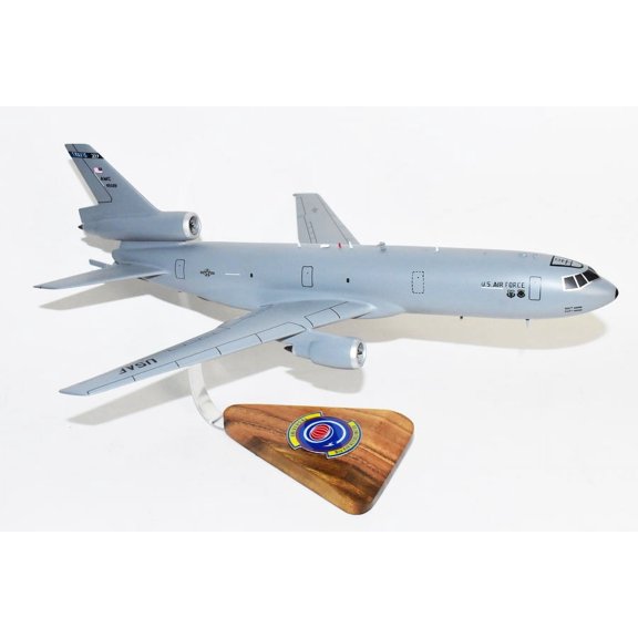 9th Air Refueling Squadron KC-10 Extender Model, McDonnell Douglas, 1/121 (18 in) Scale, Mahogany