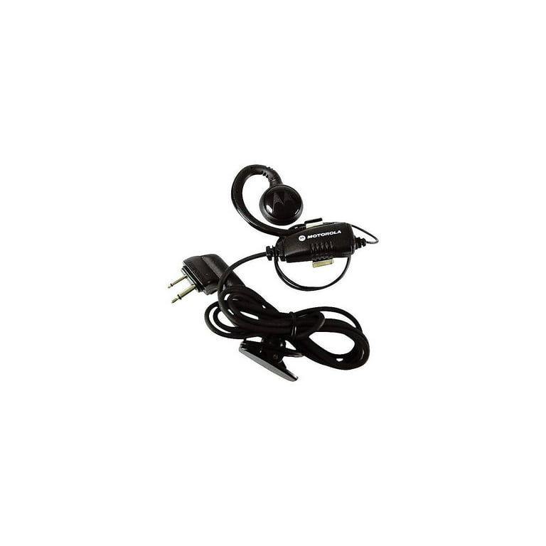 Swivel Monaural Over The Ear Earpiece with In-Line Microphone and Push-To-Talk, Black Swivel Monaural Over The Ear Earpiece with In-Line Microphone and Push-To-Talk, Black