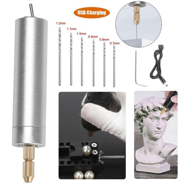 VONKY Mini Petite Perceuse Électrique Légère Robuste Coque en Alliage d'Aluminium et Pratique à Transporter. Équipée Rouge