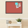 thumbnail image 3 of PinPix 34x24 Custom Cork Bulletin Board Crimson Pastel Poster Board Has a Fabric Style Canvas Finish, Framed in Crimson Pastel, by ArtToFrames (PinPix-1807), 3 of 5