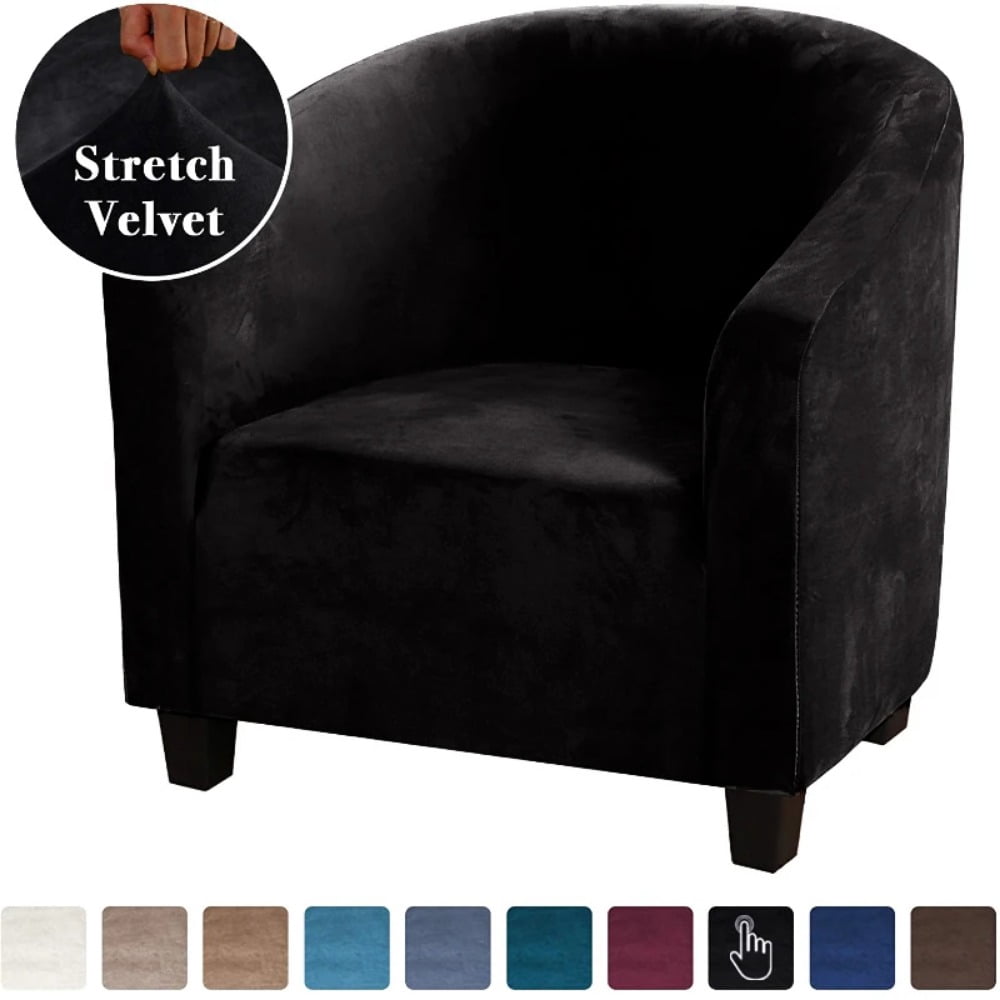 ATJIA Velvet Tub Chair Covers for Armchairs Club Chair Slipcover Wing Back Covers High Stretch Sofa Covers for Living Room