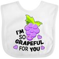 thumbnail image 3 of Inktastic Im So Grapeful for You with Cute Grapes Boys or Girls Baby Bib, 3 of 4