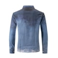 thumbnail image 4 of Blusa y camisa de manga larga con cuello alto para hombre, blusa de poliéster con estampado de botones y degradado, a la moda, para hombre, 4 of 7