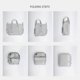 thumbnail image 5 of Large Capacity Fitness Bag Travel Bag Weekends Bag Foldable Luggage Bag Overnight Bag Hospital Bag for Vacation Green, 5 of 5
