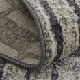 thumbnail image 6 of Feizy Kano Transitional Geometric, Gray/Black/Ivory, 6'7" x 9'6" Area Rug Easy Care Stain Resistant Fade Resistant Industrial Distressed Design Carpet for Living Dining Bed Room, 6 of 9