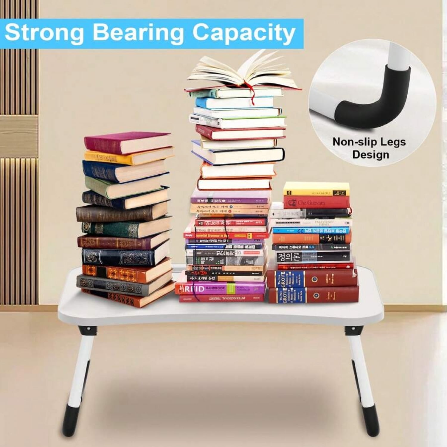 NTGFU Laptop Bed Desk Table Tray Stand with Cup Holder Drawer for Bed Sofa Couch Study Reading Writing On Low Sitting Floor Large Portable Foldable Lap Trays Eating and Laptops