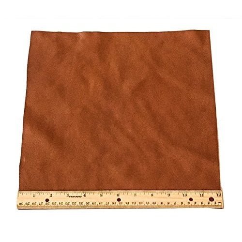 Upholstery Leather Piece Cowhide Dark Brown Light Weight 2 SF 12 x 24 inches 