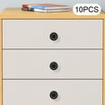 thumbnail image 2 of 10 Pack Kitchen Cabinet Knobs Hardware Drawer Cupboard Handle Pulls Black Round, 2 of 18