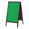 Aarco Products Inc. MA-1SG A-Frame Sidewalk Board Features a Green Porcelain Chalkboard and Solid Red Oak Frame with Cherry Stain. Size 42 in.Hx24 in.W