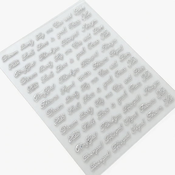3D Hot Stamping Letter Nail Art Stickers - Self-Adhesive English Alphabet Decals for Manicure Decoration