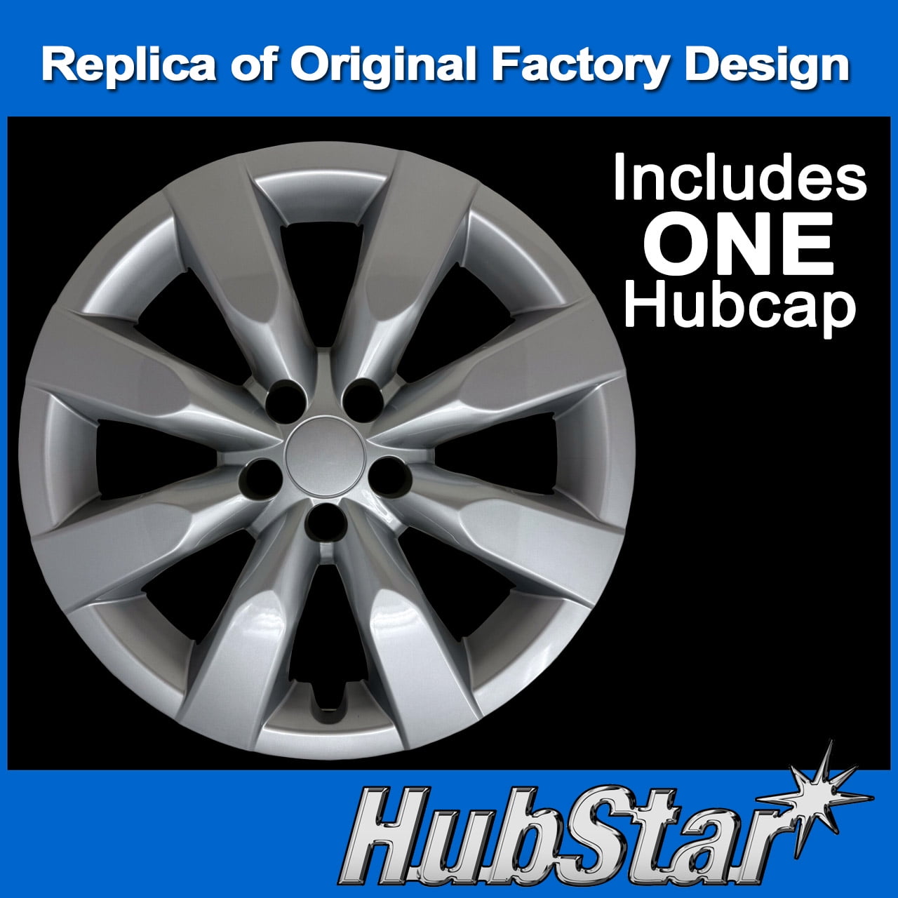 Carolina Wheel Cover 16" Premium Replica Hubcap for Toyota Corolla 2014-2016 Replacement (Single Hubcap)
