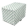 thumbnail image 1 of Floral Dog Crate Cover, Continuous Flowers Japanese Simplistic on Plain Background, Easy to Use Pet Kennel Cover Small Dogs Puppies Kittens, 7 Sizes, Almond Green Dark Mauve, by Ambesonne, 1 of 6