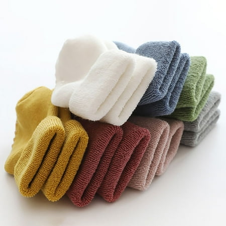 

Newborn Terry Anti Slip Dispensing Solid Floor Slipper Winter Warm Thick Baby Girls Boys Socks for Infant Clothes Accessories