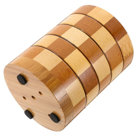 Masteelf 1Pcs Wooden Utensil Organizer Cutlery Storage for Householders Checkered Pattern 12.5*4*4in