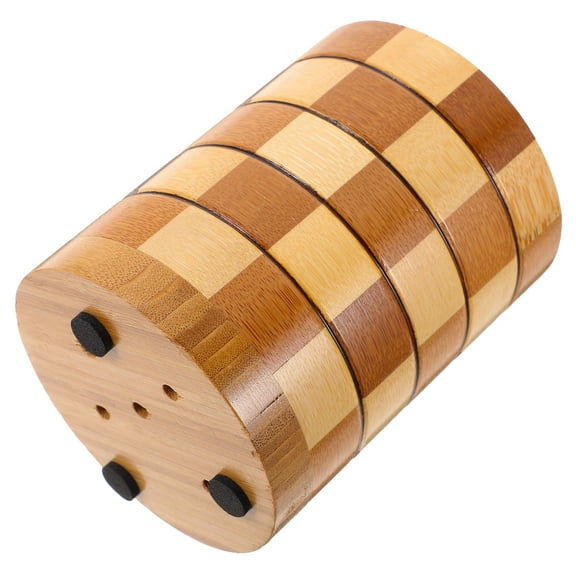 Masteelf 1Pcs Wooden Utensil Organizer Cutlery Storage for Householders Checkered Pattern 12.5*4*4in