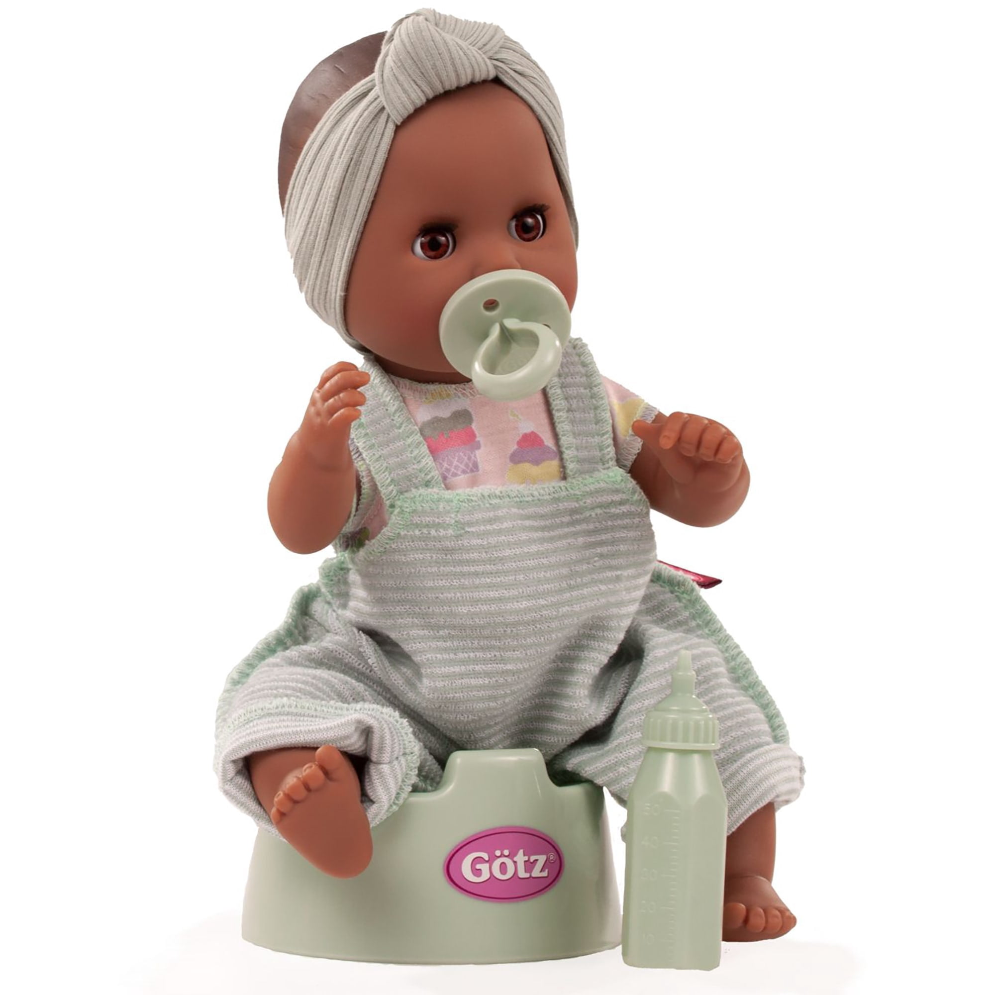 Gotz Sleepy Aquini - 13" Drink & Wet Bath Baby Girl Doll with Potty, Bottle and Pacifier